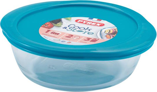 כלי אחסון עגול 1.1 ליטר Pyrex