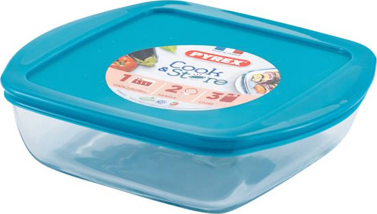 כלי אחסון מרובע 2.2 ליטר Pyrex