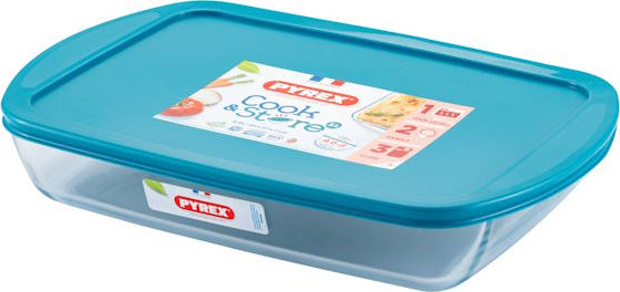 כלי אחסון מלבני 0.4 ליטר Pyrex