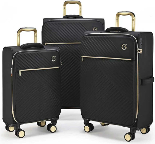 סט 3 מזוודות בד מתרחבות 29" 25" 20" ROYAL VOGUE מבית Goby London
