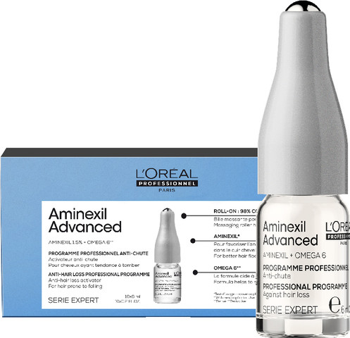AMINEXIL ADVANCED ערכת אמפולות לסיוע בחיזוק סיב השיערה