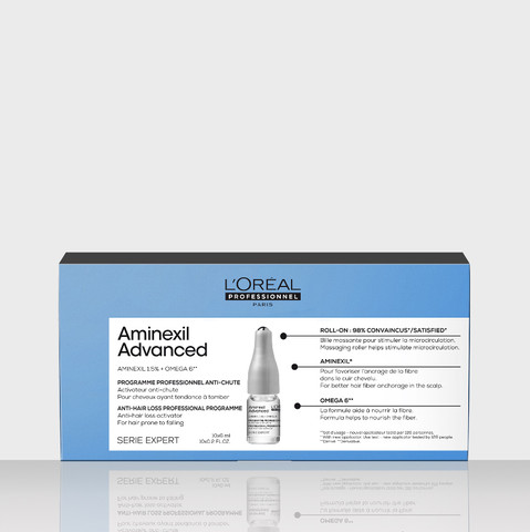 AMINEXIL ADVANCED ערכת אמפולות לסיוע בחיזוק סיב השיערה