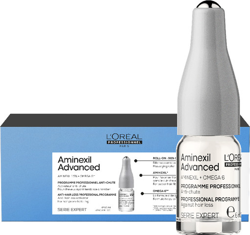 AMINEXIL ADVANCED ערכת אמפולות לסיוע בחיזוק סיב השיערה