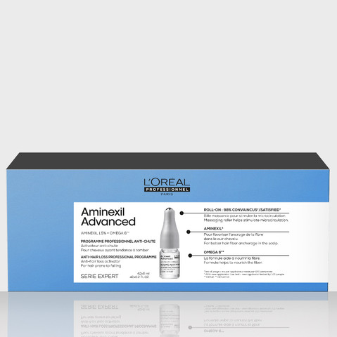 AMINEXIL ADVANCED ערכת אמפולות לסיוע בחיזוק סיב השיערה