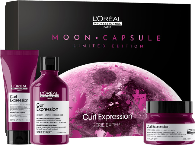 CURL EXPRESSION סט שמפו לשיער מתולתל + מסכת הזנה + קרם להענקת לחות לשיער