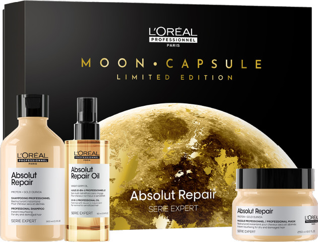 ABSOLUT REPAIR סט שמפו לשיער יבש עד יבש מאוד + מסכת מחדשת + שמן רב תכליתי