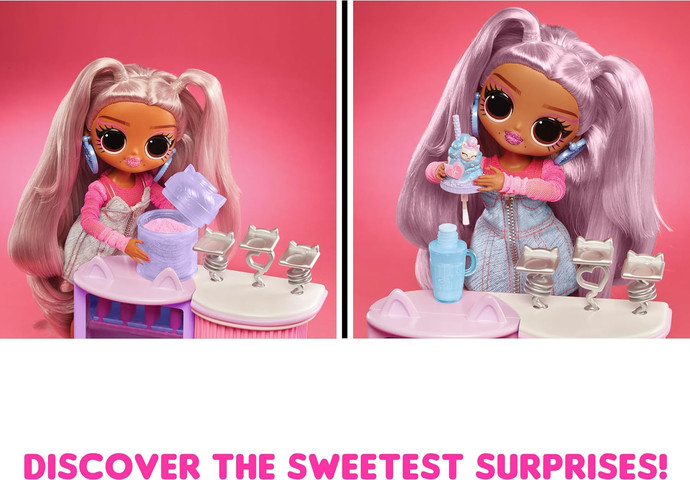 סט מניקור עם בובת OMG קיטיקיי קפה עם 15 הפתעות