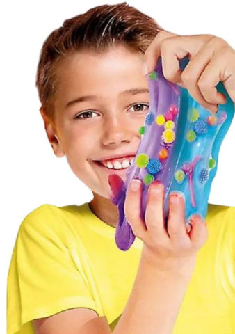 ערכת יצירה להכנת סליים עם צעצועים צבעוניים
