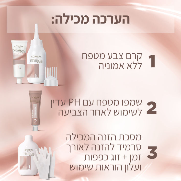 ניודס - ללא אמוניה צבע שיער מטפח -  חום כהה אוניברסלי 3U
