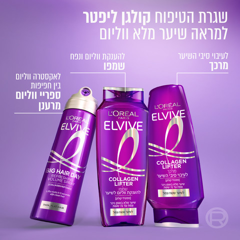 קולגן ליפטר מרכך פרימיום לעיבוי סיב השערה