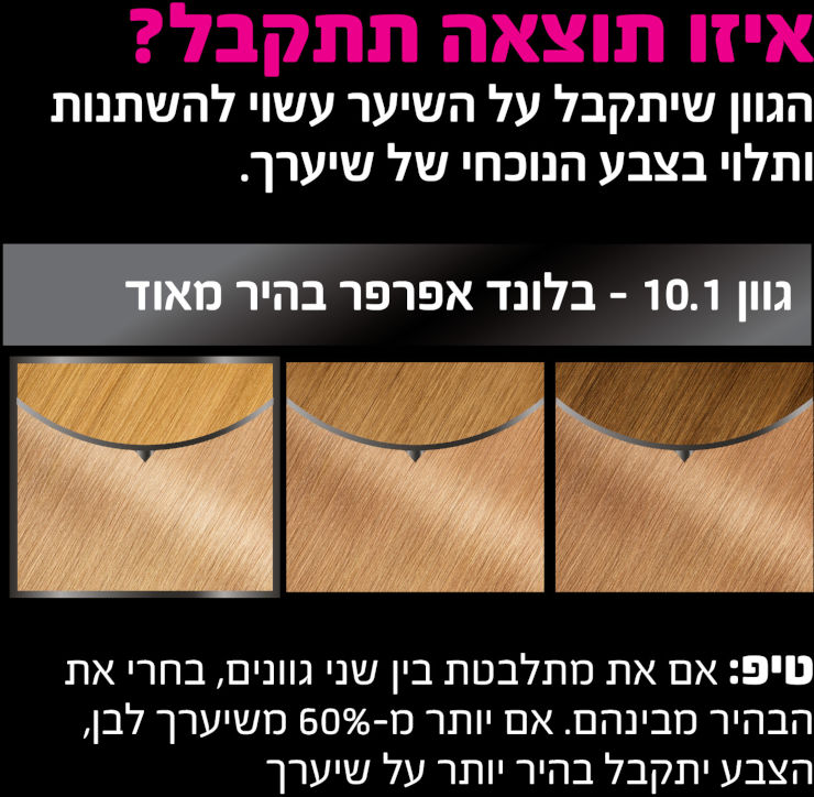 צבע שיער בלונד אפרפר 10.1