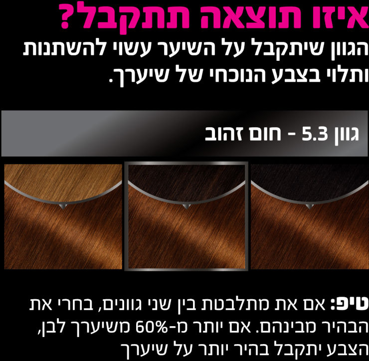 צבע שיער חום זהוב 5.3