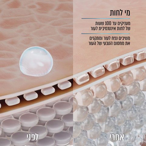 LIQUID HYLALURON מי לחות לשיקום מחסום העור עם אלוורה וחומצה היאלורונית