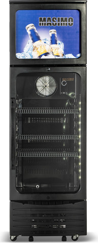 מקרר ויטרינה מקפיא עליון מאסימו VTRFR-360
