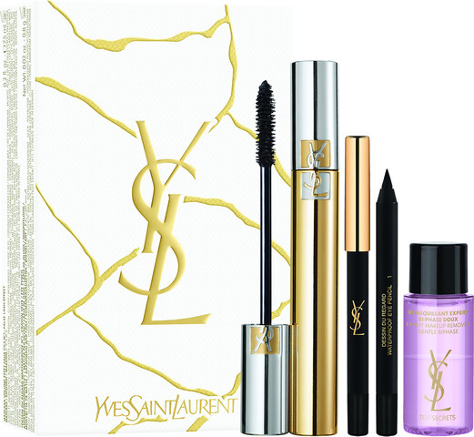 VOLUME EFFET FAUX CILS סט מסקרה + מיני עפרון עיניים + מיני מסיר איפור