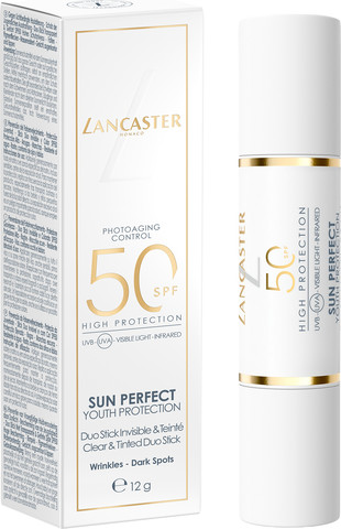 SUN PERFECT יוט' פרוטקשן סטיק דו צדדי שקוף ועם גוון 50 SPF כנגד קמטים וכהויות