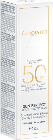 SUN PERFECT יוט' פרוטקשן סטיק דו צדדי שקוף ועם גוון 50 SPF כנגד קמטים וכהויות