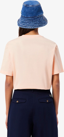 חולצת טישירט קצרה לקוסט Relaxed Fit Soft Cotton נשים - לקוסט - Pink