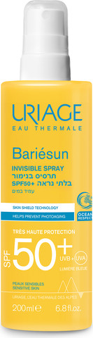 באריאסן תרסיס בגימור בלתי נראה +SPF50 להגנה גבוהה מאוד UVA-UVB ואור כחול