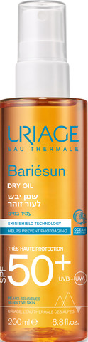 באריאסן שמן יבש להגנה מהשמש +SPF50 לעור זוהר