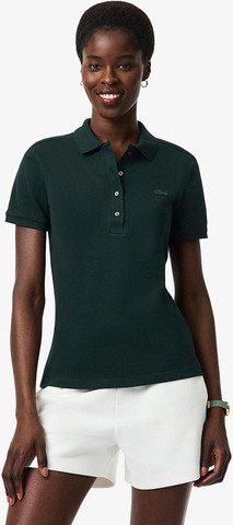 חולצת פולו לקוסט Slim Fit Stretch Piqué נשים - לקוסט - Green