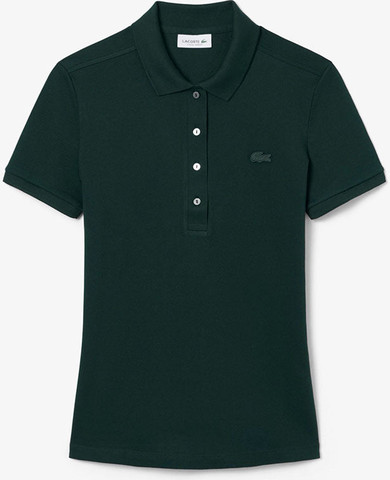 חולצת פולו לקוסט Slim Fit Stretch Piqué נשים - לקוסט - Green