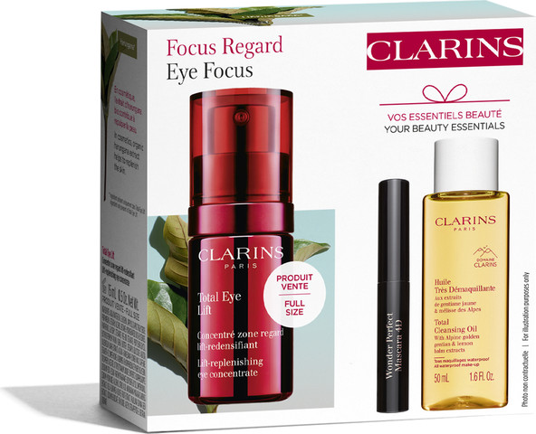TOTAL EYE LIFT סט קרם עיניים + מסקרה + שמן ניקוי לפנים