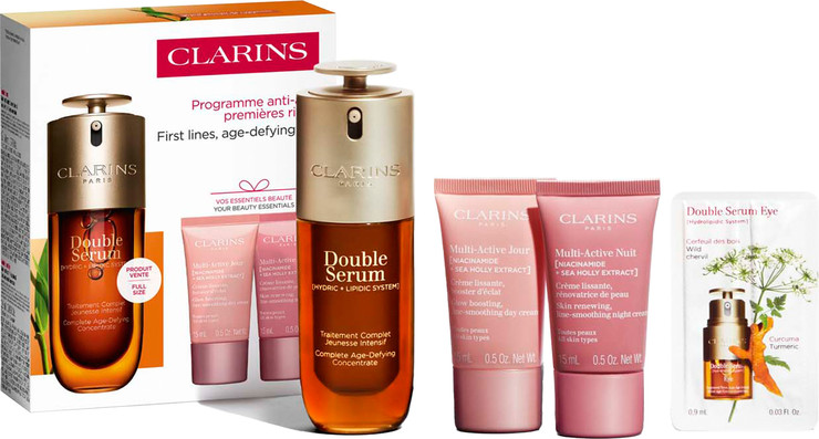 DOUBLE SERUM & MULTI-ACTIVE מארז סרום + קרם יום + קרם לילה + דוגמית סרום עיניים