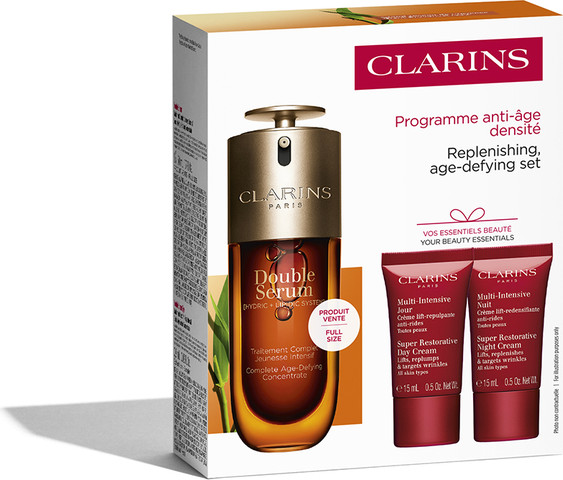 DOUBLE SERUM & SUPER RESTORATIVE מארז סרום + קרם יום + קרם לילה + דוגמית סרום עיניים