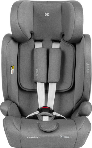 בוסטר+גב+רצועות בעל תקן I-SIZE חיבור איזופיקס וTop Tether לאבטחה מירבית!- i-Cross - אפור בהיר
