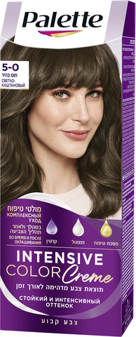 קרם צבע שיער חום בהיר 5-0