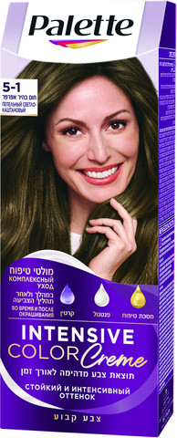 קרם צבע שיער 5-1 חום בהיר אפרפר