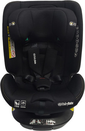 כסא בטיחות משולב בוסטר 360º בתקן i-Size דגם G412 מבית BabySafe - צבע שחור