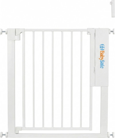 שער בטיחות עם חיישן (77-103 ס"מ) דגם BC117 מבית BabySafe - צבע לבן
