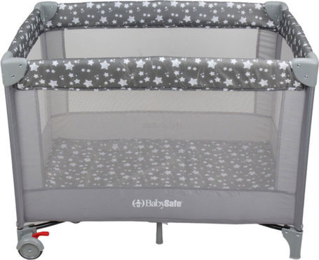 לול קמפינג דגם Quick Fold מבית BabySafe - צבע אפור כוכבים