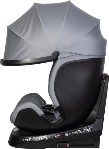 כסא בטיחות מסתובב משולב בוסטר Swivel Grow Max מלידה ועד גיל 7 עם גגון הצללה - אפור Frost Grey