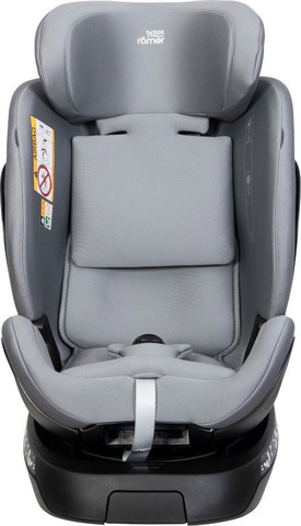 כסא בטיחות מסתובב משולב בוסטר Swivel Grow Max מלידה ועד גיל 7 עם גגון הצללה - אפור Frost Grey