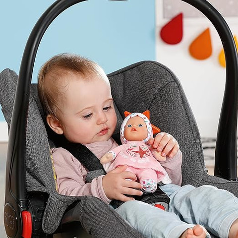 בובת בייבי-בורן - תינוק מלאך ורוד/תכלת 18 ס"מ עם רעשן פנימי