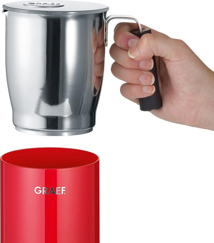 מקציף חלב מעוצב - 400 מ"ל GRAEF גראף MS-703 אדום