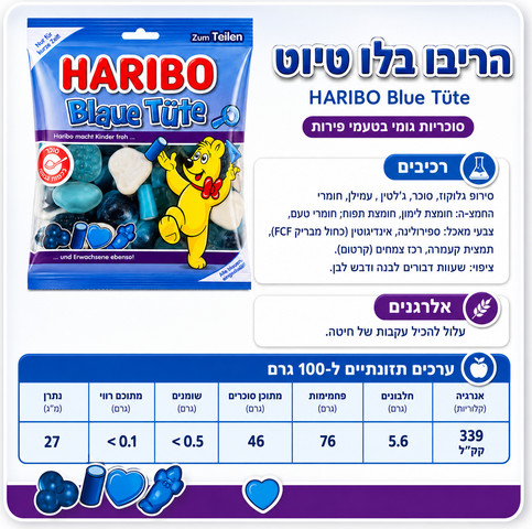 Haribo blue tute הריבו אוכמניות כחולות