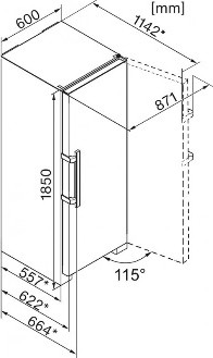מקרר 381 ליטר מבית MIELE מילה דגם K28202D