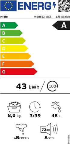 מכונת כביסה 8 ק"ג Miele WSB683 WCS 125 Edition | פולין
