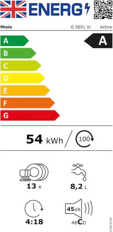 מדיח כלים אינטגרלי רחב 13 מע' Miele G 5651 Vi