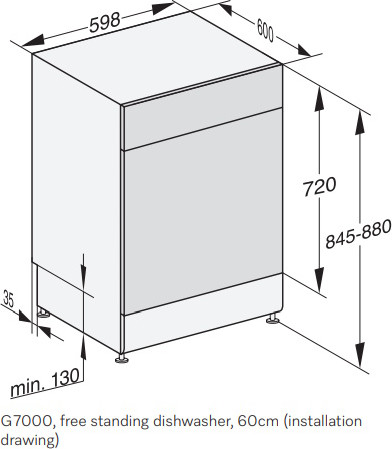 מדיח כלים 60 ס"מ MIELE מילה דגם G5632 SCW