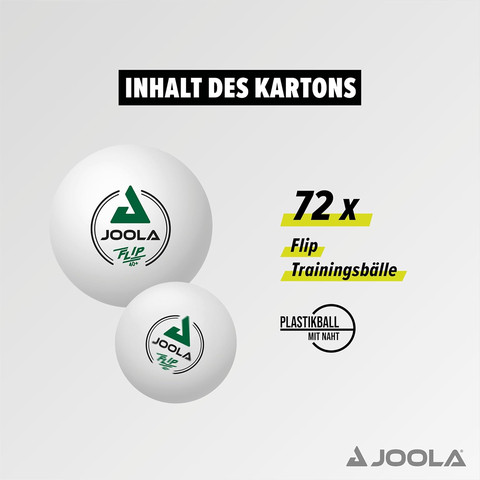 72 כדורי טנ"ש (מארז) - JOOLA Table Tennis Ball Flip 40+ White 72-Pack