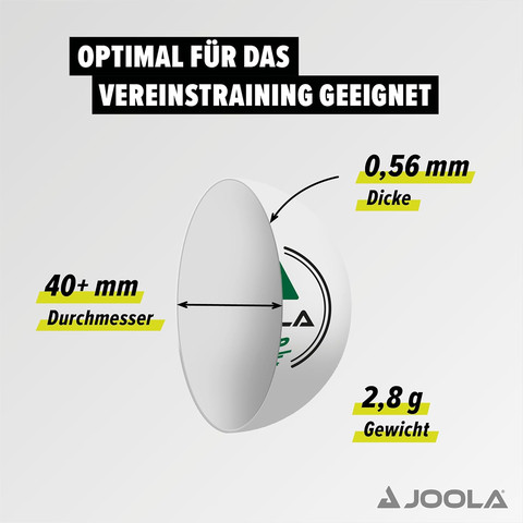 72 כדורי טנ"ש (מארז) - JOOLA Table Tennis Ball Flip 40+ White 72-Pack