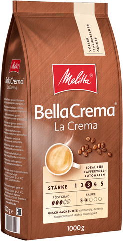 מארז 1  ק"ג פולי קפה מליטה Melitta BellaCrema La Crema
