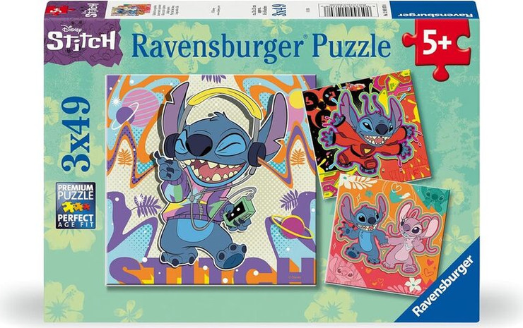 מארז 3 פאזלים 49 חלקים סטיץ' - Ravensburger