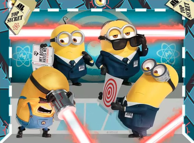 מארז 4 פאזלים 12-16-20-24 חלקים בעיצוב Despicable Me מיניונים 4