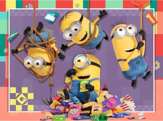מארז 4 פאזלים 12-16-20-24 חלקים בעיצוב Despicable Me מיניונים 4